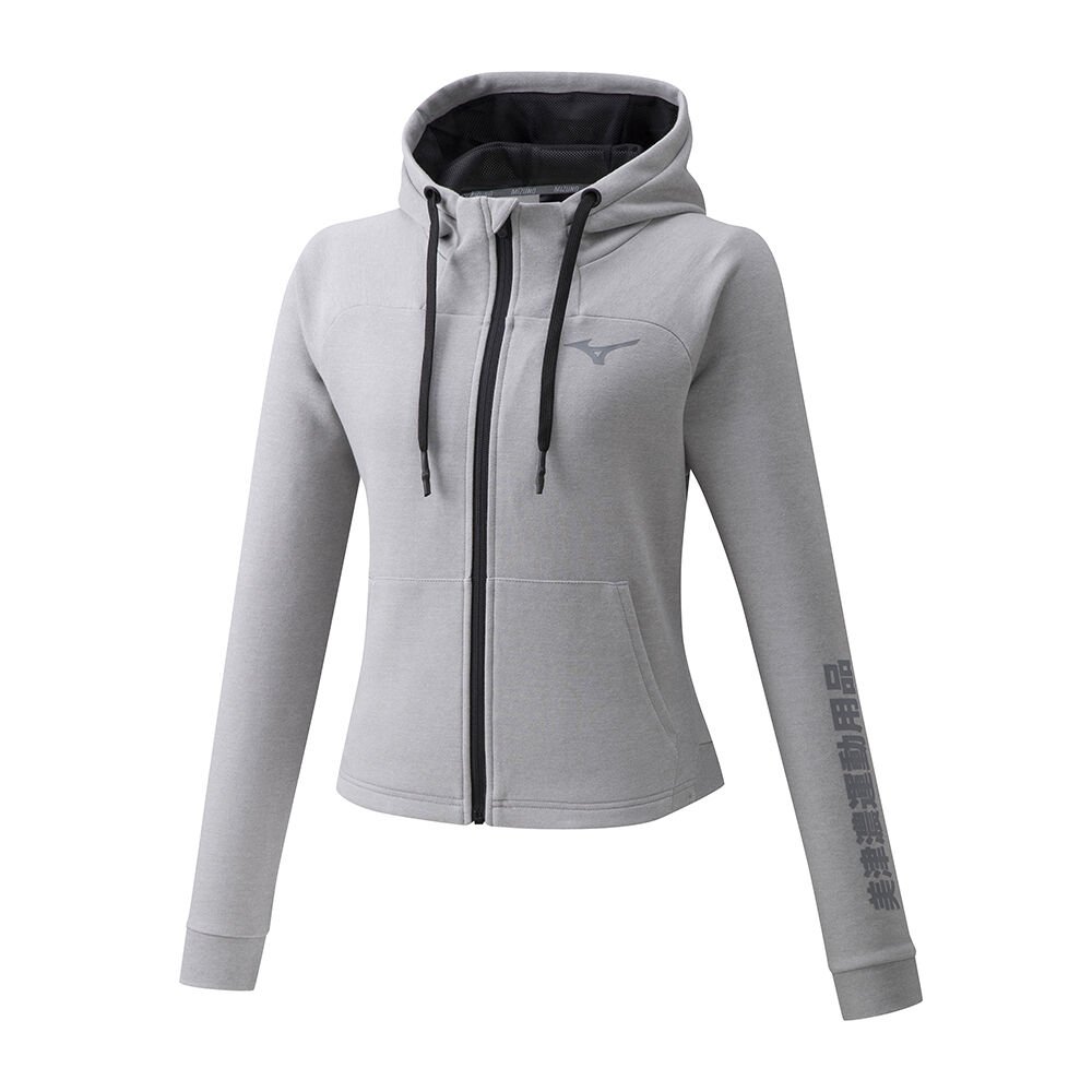 Damske Mikina Mizuno Zip Siva Vypredaj QXHR09347